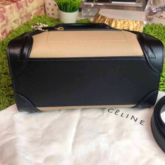 Auth Celine Tricolor Suede Leather Nano Crossbody - Picture 4 of 8